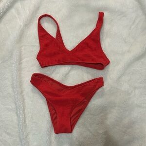 LA Hearts Pacsun Red Bikini Set